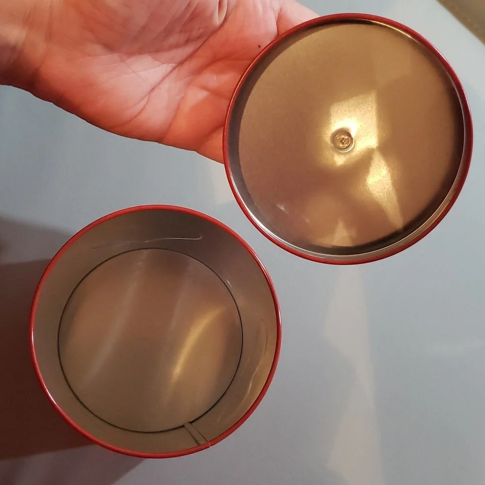 Ikea Embossed hearts metal tin NEW